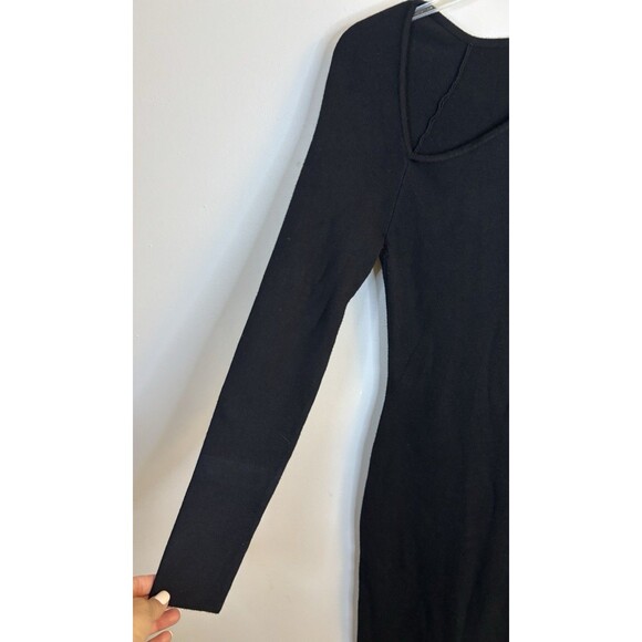 ABERCROMBIE FITCH One Sleeve Asymmetrical Sweater Dress Medium Bodycon Long Knit - Picture 4 of 11